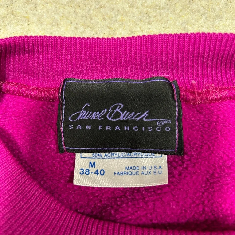 Vtg 1980's Laurel Burch Art Sweatshirt Bird Motif Print Sz M USA Animal Nature - Picture 3 of 4